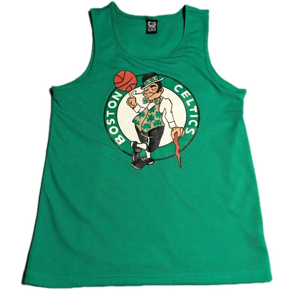 Boston Celtics Mesh Tank Top Men's Medium Green Ultra Game‎ NBA Graphic Jersey